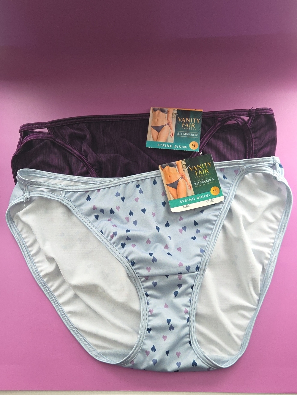 Vanity Fair Illumination String Bikini Panties - Set Of 2 Size 7 L